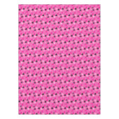 Pink Mitte Jahrhundert Moderne Herzen Tischdecke (Vorderseite)