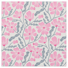 Pink Mitte Jahrhundert Modernes Blumenmuster Stoff