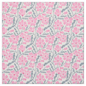 Pink Mitte Jahrhundert Modernes Blumenmuster Stoff (Muster)