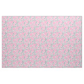 Pink Mitte Jahrhundert Modernes Blumenmuster Stoff (Fat Quarter (45,7 x 55,9 cm))