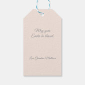 Pink Mix Plaid Geschenkanhänger (Rückseite)