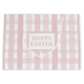 Pink Mix Plaid Große Geschenktüte (Vorderseite)