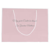 Pink Mix Plaid Große Geschenktüte (Rückseite)