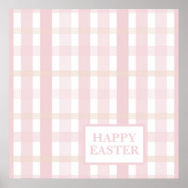 Pink Mix Plaid Poster