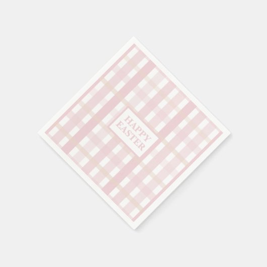 Pink Mix Plaid Serviette (Ecke)