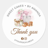 Pink Mixer Sourdough Loaf Vielen Dank Runder Aufkleber