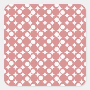 Pink Mod Ball Design @ Emporio Moffa Quadratischer Aufkleber