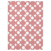 Pink Mod Ball Design mit benutzerdefiniertem Text Klemmbrett (Rückseite)