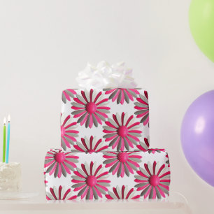 Pink MOD Daisy Blume Frühjahr Sommergarten Hochzei Geschenkpapier