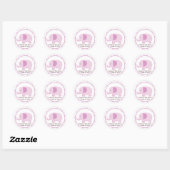 Pink Mod Elephant Baby Dusche Gefallen Sticker (Blatt)