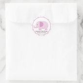 Pink Mod Elephant Baby Dusche Gefallen Sticker (Tasche)