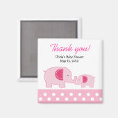 Pink Mod Elephants Trendy Dschungel Favor Magnet (Vorderseite/Rückseite)