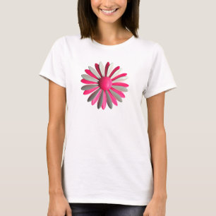 Pink MOD Hippie Daisy Blume - Trendy Fashion T-Shirt
