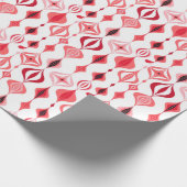 Pink MOD Mitte Jahrhundert Moderne Weihnachten Geschenkpapier (Ecke)
