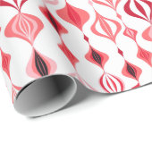 Pink MOD Mitte Jahrhundert Moderne Weihnachten Geschenkpapier (Rolleneckpunkt)