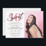 Pink Modern 16 . Geburtstag Geburtstag mit Foto Einladung<br><div class="desc">Pink Modern 16 . Geburtstag Geburtstag mit Foto Einladung</div>