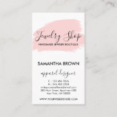 Pink Modern 5 Juwelierpflege Visitenkarte (Vorderseite)