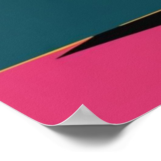 Pink Modern Art Vintag Computer Poster (Ecke)