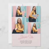 Pink Modern Bold Class of 2024 Abschluss Einladung (Rückseite)