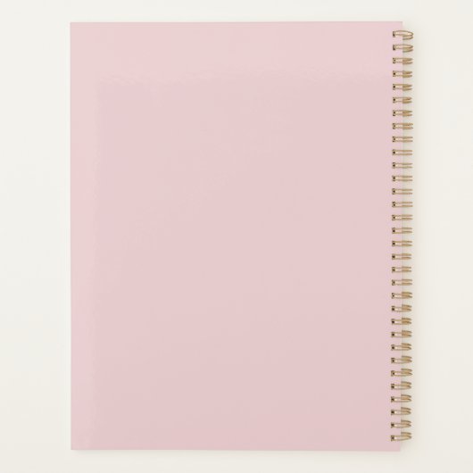 Pink Modern Bold Simple Stripe Personalisiert 2025 Planer (Rückseite)