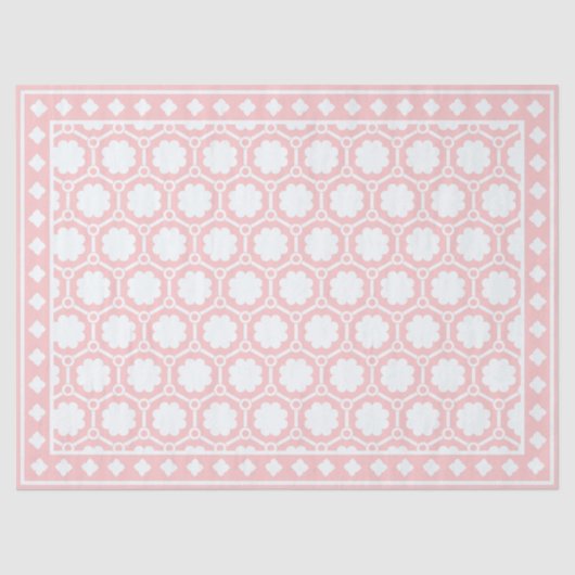 Pink Modern Bone Inlay Decoupage Paper Seidenpapier (Vorderseite)