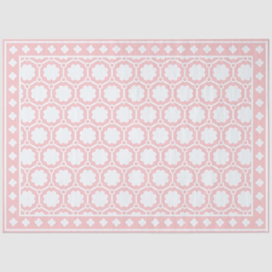Pink Modern Bone Inlay Decoupage Paper Seidenpapier (Vorderseite)