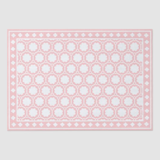 Pink Modern Bone Inlay Decoupage Paper Seidenpapier (Vorderseite)