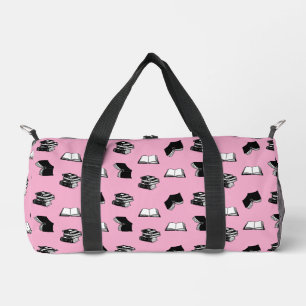 Pink Modern buchhalterisch Bibliophile Buchmuster Duffle Bag
