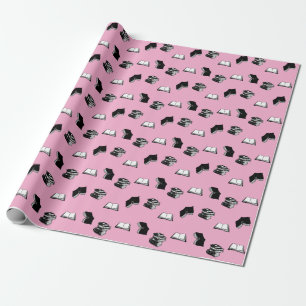 Pink Modern buchhalterisch Bibliophile Buchmuster Geschenkpapier