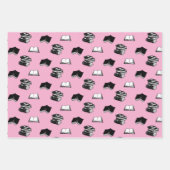 Pink Modern buchhalterisch Bibliophile Buchmuster Geschenkpapier Set (Vorderseite 3)
