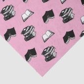 Pink Modern buchhalterisch Bibliophile Buchmuster Seidenpapier (Detail)