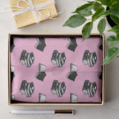 Pink Modern buchhalterisch Bibliophile Buchmuster Seidenpapier (Geschenk)