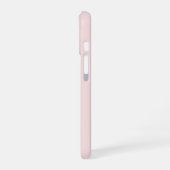 Pink Modern Business Logo & QR Code Promotional iPhone 16 Hülle (Linke Seite)