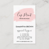 Pink Modern Cup Care Instruction - individuelle Lo Visitenkarte (Vorderseite)