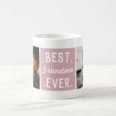 Pink Modern Custom 2 Foto Beste Oma je Tasse (Mittel)