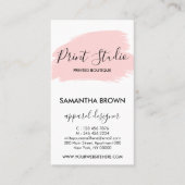 Pink Modern Customizable Logo Vielen Dank für Ihre Visitenkarte (Vorderseite)