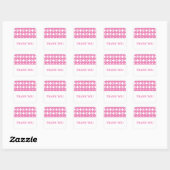 Pink Modern Deko Danke Stickers (Blatt)