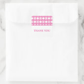 Pink Modern Deko Danke Stickers (Tasche)