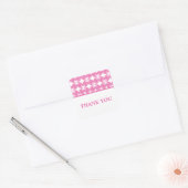 Pink Modern Deko Danke Stickers (Umschlag)