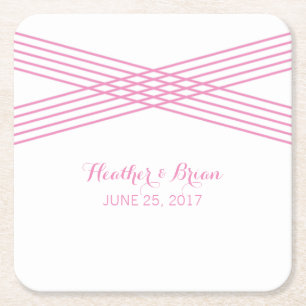 Pink Modern Deko Paper Untersetzer