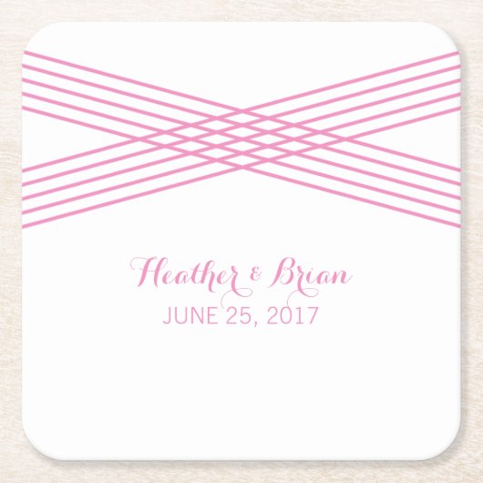 Pink Modern Deko Paper Untersetzer (Vorderseite)