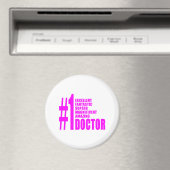 Pink Modern Doctor : Nummer 1 Magnet (In Situ (Geschirrspüler))