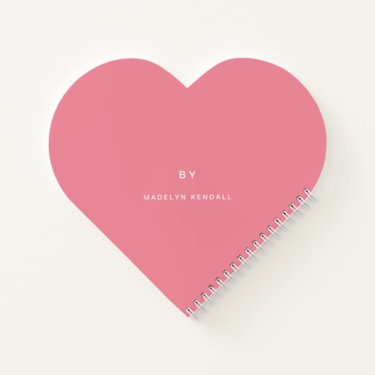 Pink Modern Elegant Script Personalized Love Notes Notizblock (Rückseite)