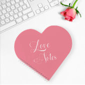 Pink Modern Elegant Script Personalized Love Notes Notizblock