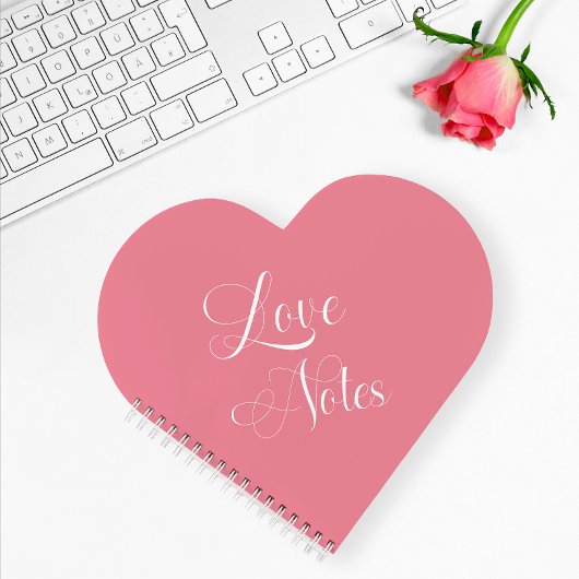 Pink Modern Elegant Script Personalized Love Notes Notizblock