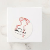 Pink Modern Elegante Bow Girl Babydusche Geschenkanhänger (Beispiel)