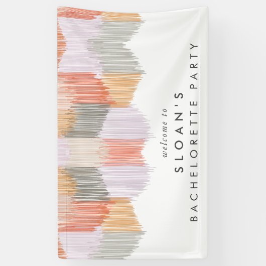 Pink Modern Fringe Junggeselinnen-Abschied Banner (Vertikal)