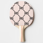 Pink Modern Girly Monogram Letter Luxury Elegant Tischtennis Schläger (Vorderseite)