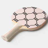 Pink Modern Girly Monogram Letter Luxury Elegant Tischtennis Schläger (Vorderseite)