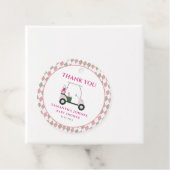 Pink Modern Golf Baby Dusche Geschenkanhänger (Beispiel)